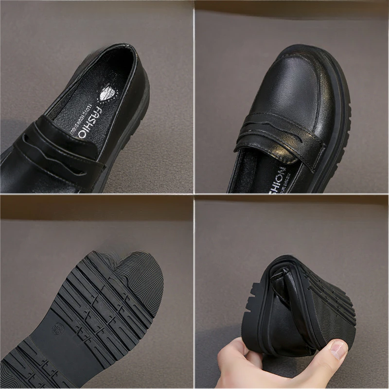 Leather Shoe for Girl British Style Children Shoes Mary Jane Shoes Princess Shoes Kid Shoe for Girl Kids Loafers Zapatos Niña