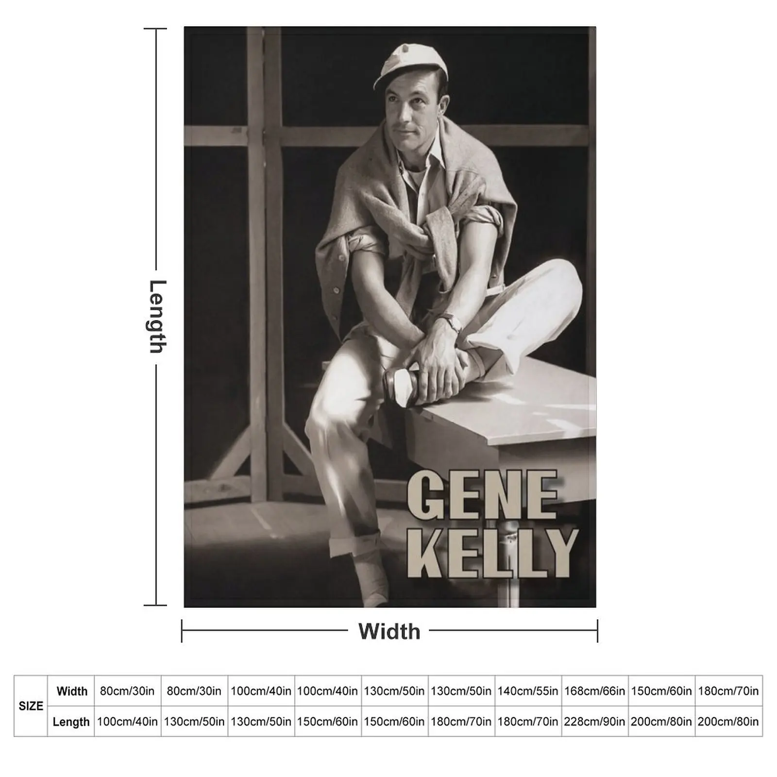 Gene Kelly Throw Blanket couch cozy soft plush fuzzy picnic outdoor blanket