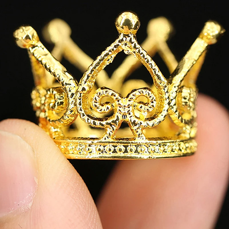 1PC Mini Crown Princess Topper Children Hair Ornaments for Wedding Birthday Party Cake Decorating Tools