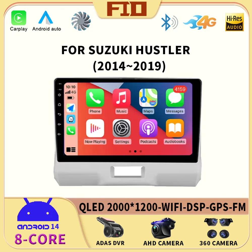 

Android 14 For SUZUKI HUSTLER 2014 - 2019 Car Radio Wireless Carplay Auto Autoradio RDS WIFI BT 5G LTE No 2din Multimedia Video