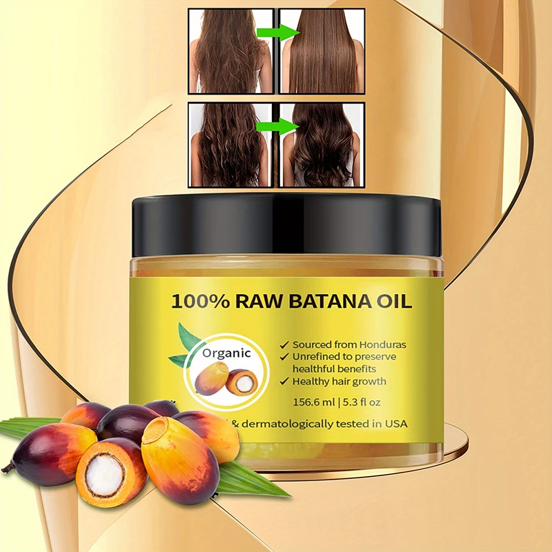 Aceite de Batana orgánico para mujer, crema hidratante y para el cabello alisadora, acondicionador para reparar el cabello encrespado