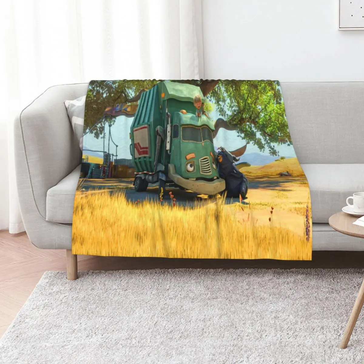

Funny Trash Truck gift for fans trash truck netflix Throw Blanket wednesday Large Multi-Purpose Flannel Blankets