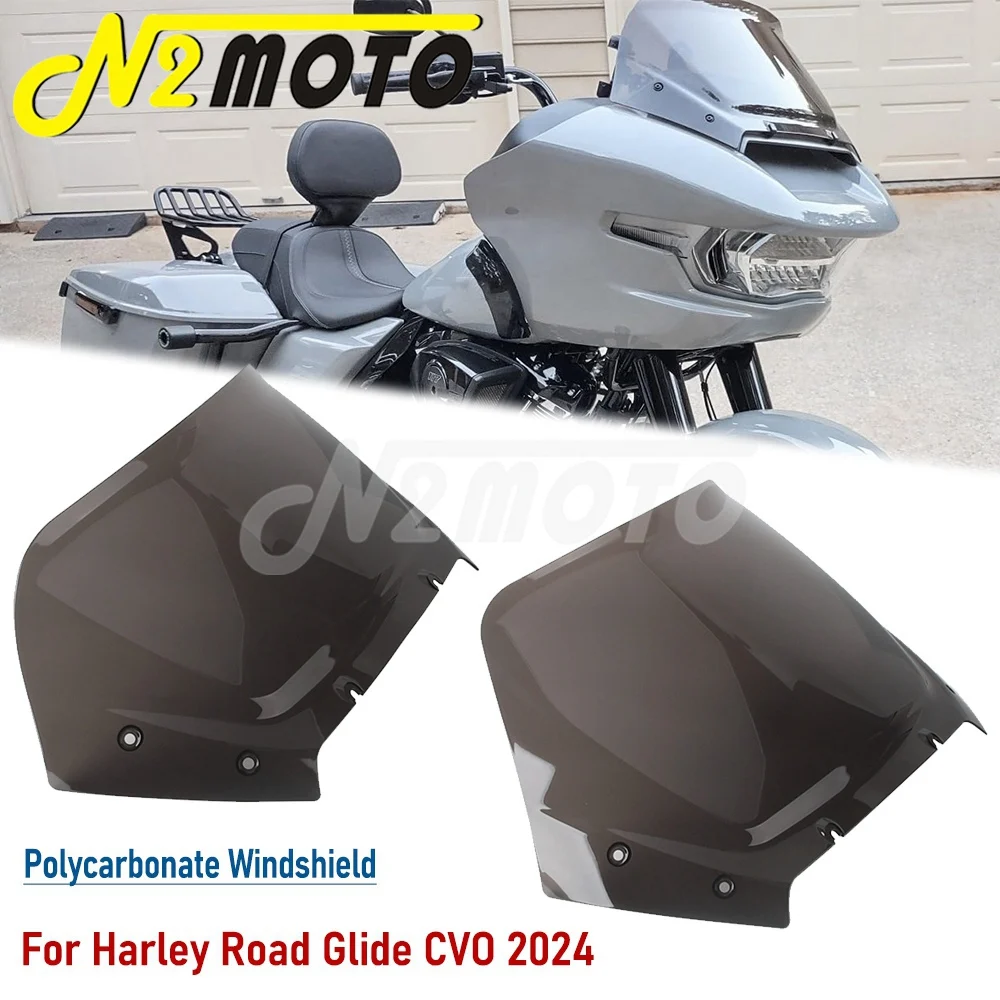 Motorcycle Wave Windshield For Harley Road Glide CVO 2024 Accessories Windscreen Air Deflector Up Flip Wind Direction Spoiler