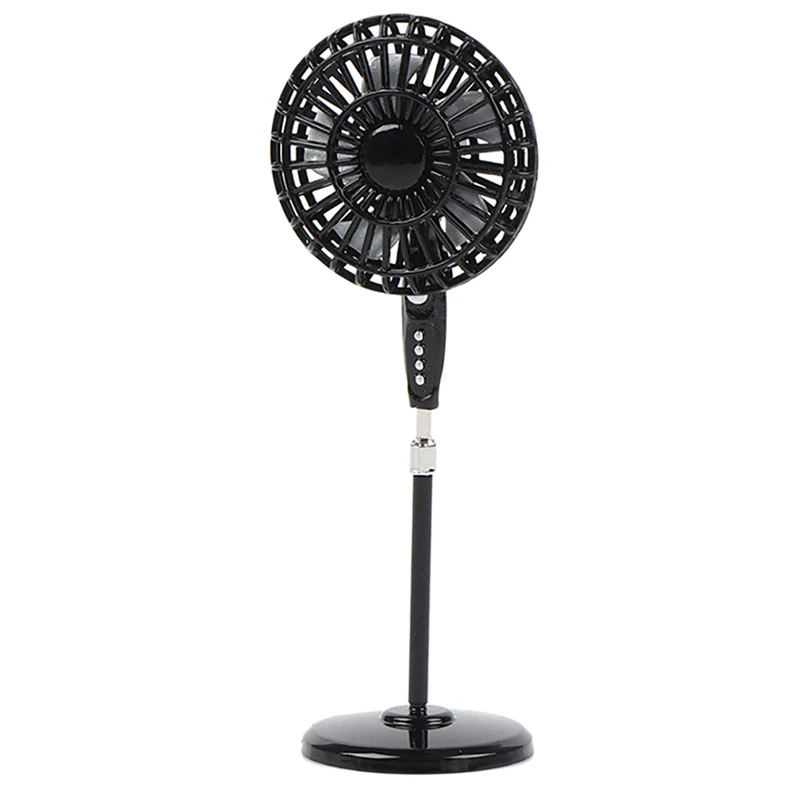 1:12 Dollhouse Mini Metal Fan Rotating Mini Electric Fan Models For Dollhouse Living Room Furniture Accessories