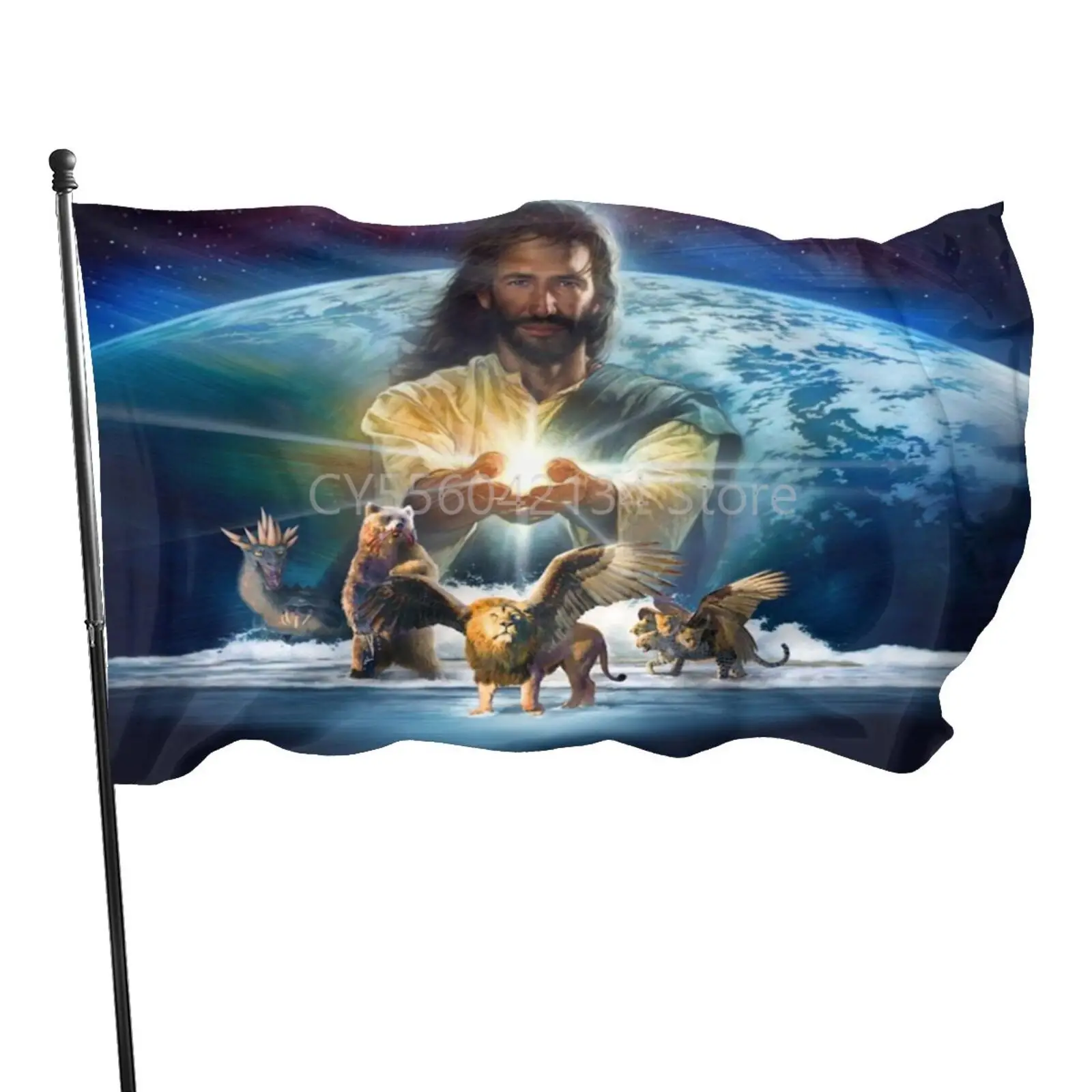 JESUS flag Home Decoration Outdoor Decor Polyester Banners and Flags 90x150cm 120x180cm