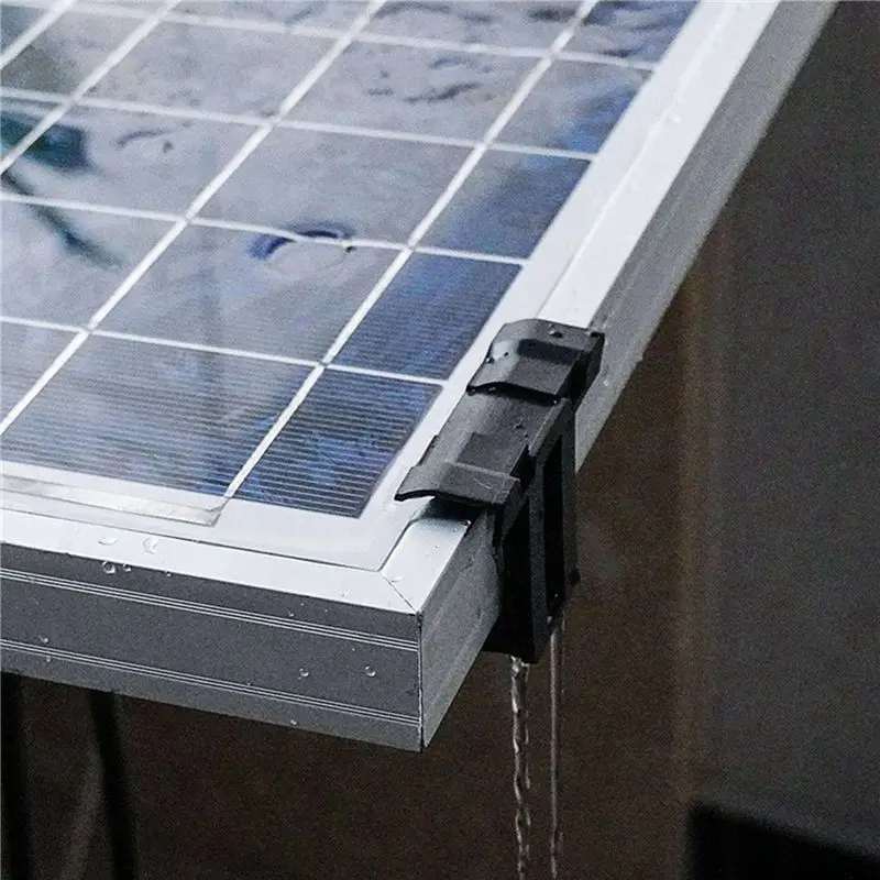 A01F-120Pc Solar Panel Frames Water Drained Clip Thickness 30Mm PV Panels Auto Remove Stagnant Water Dust Outdoor Tool