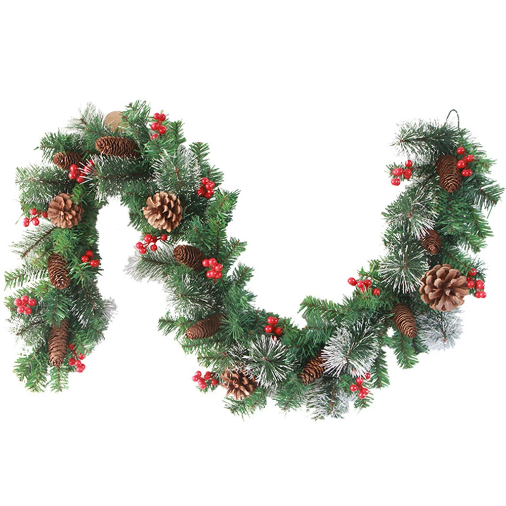 Christmas Wreath With Pinecones Merry Christmas For Home Xmas Tree Stairs Door New Year Decoration Artificial Christmas Garlands