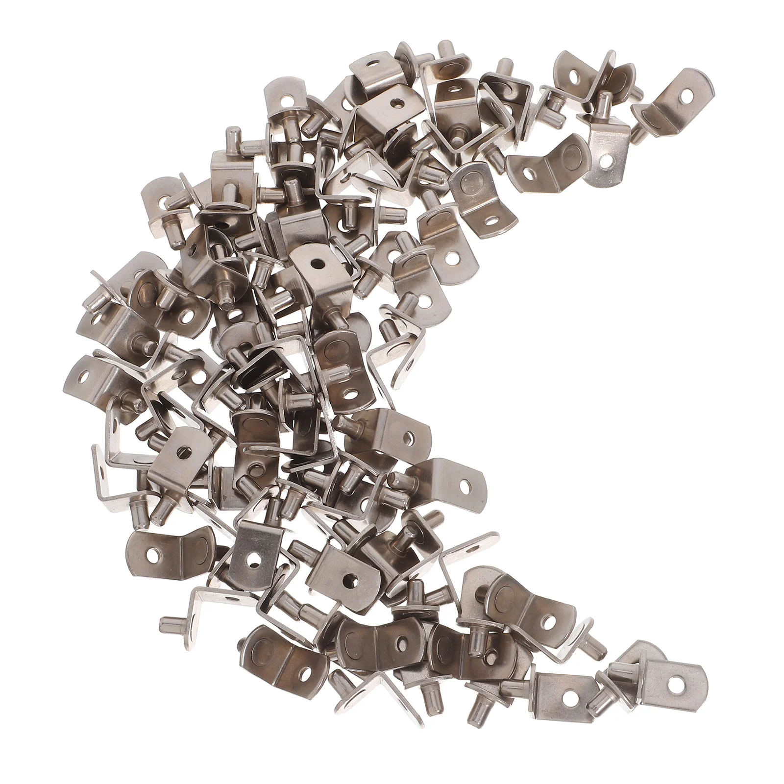 100 قطعة من دعامات الرف غير المرئية أوتاد دعم الرف المخفية شديدة التحمل للزجاج والأرفف الخشبية وخزانة المطبخ والحمام