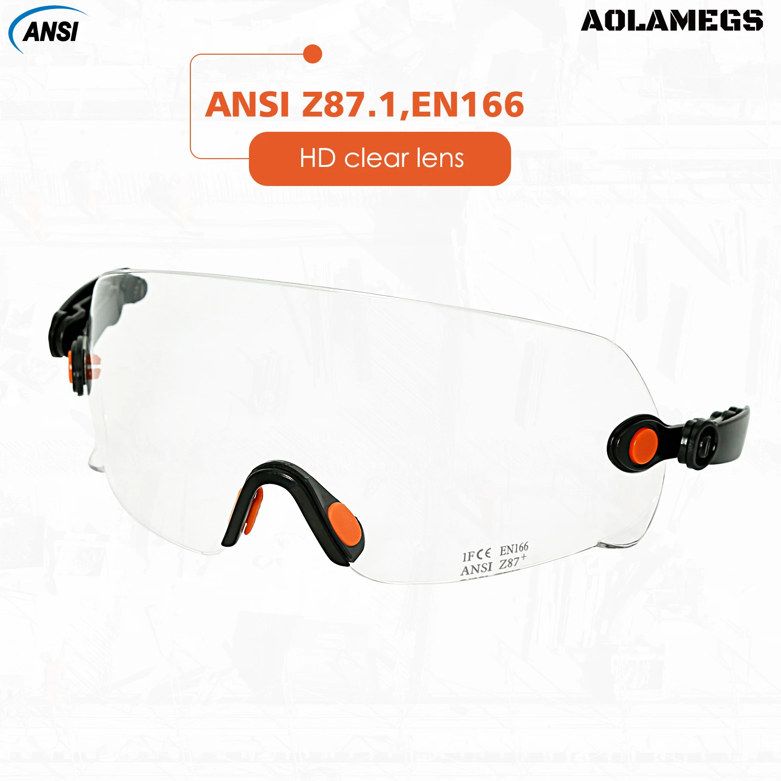 Built-in Goggles Replacement Accessories for Aolamegs SF06 CR08 Model Safety Helmet With ANSI and CE Certification