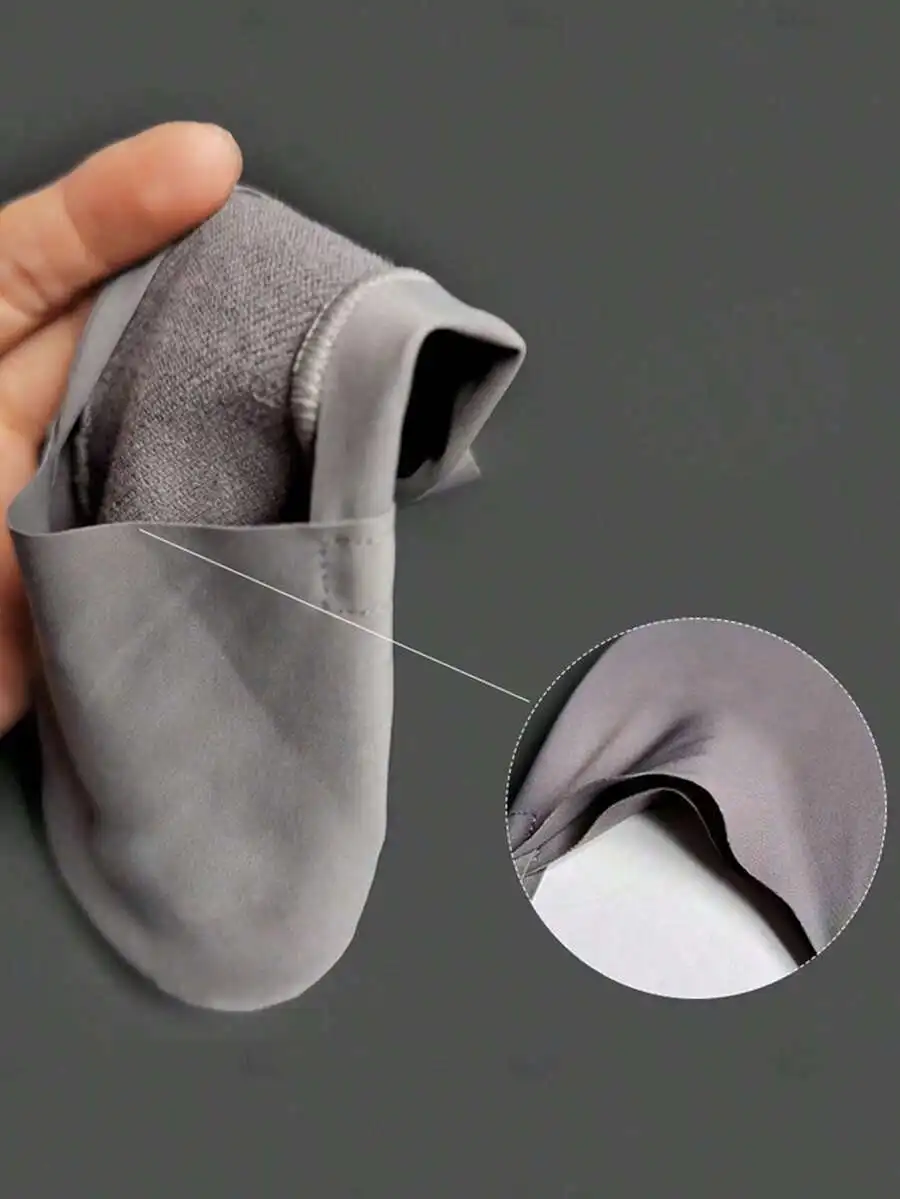 

Mens Thin Breathable Non-Slip Silicone Boat Socks Low Cut Invisible Socks For Spring Summer