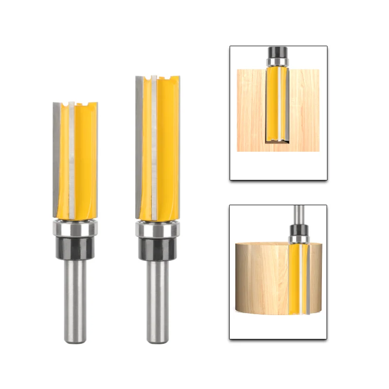 YUSUN 8MM Shank Four Carbide Pattern Bit Router Bit Woodworking Milling Cutter For Wood Bit Face Mill Carbide Cutter End Mill