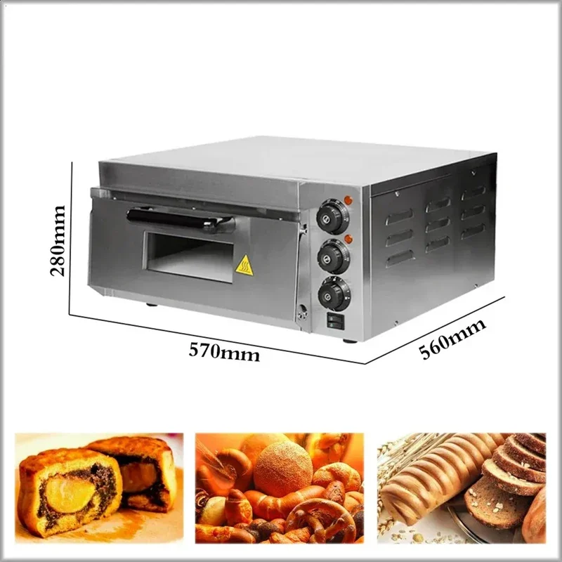 Commercial 2KW Electric Pizza Oven Single Layer Roaster Equipment Chicken Duck Cake Bread Roasting Machine