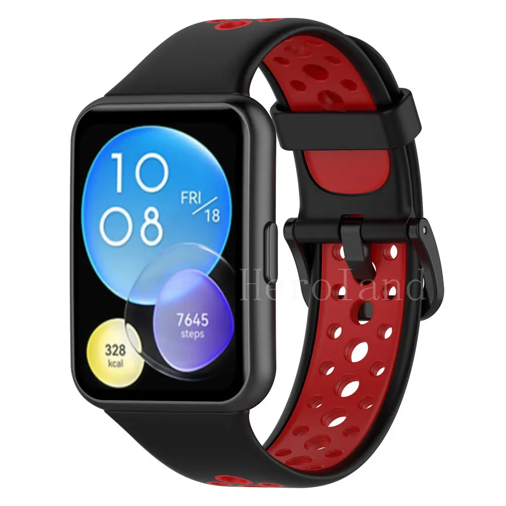 Sport silikonowy pasek do zegarków dla Huawei zegarek pasuje 2 pasek oryginalny pasek na rękę smartwatch dla Huawei Fit2 pasek bransoletka akcesoria