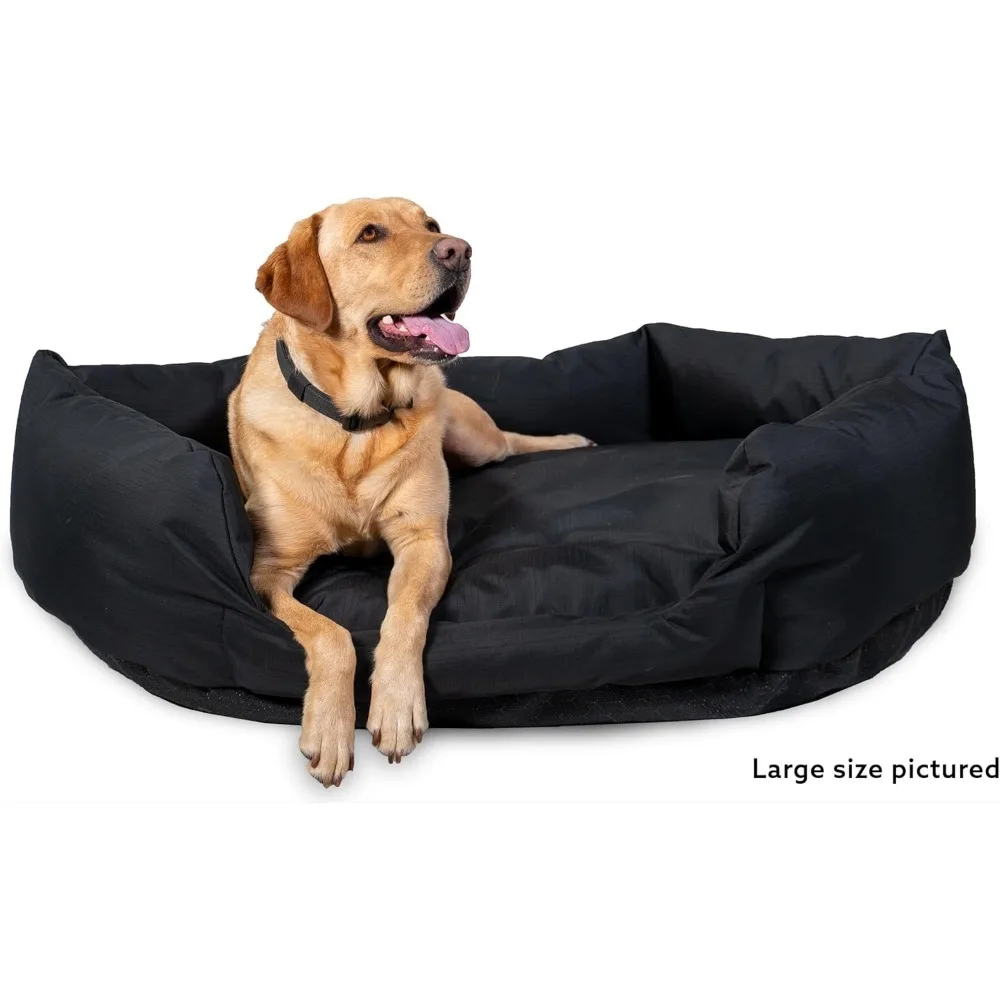 

37" L X 30" W X 11”H Dog Bed, Machine Washable, Easy Removal, Tough Rip-Stop Oval Dog Bed