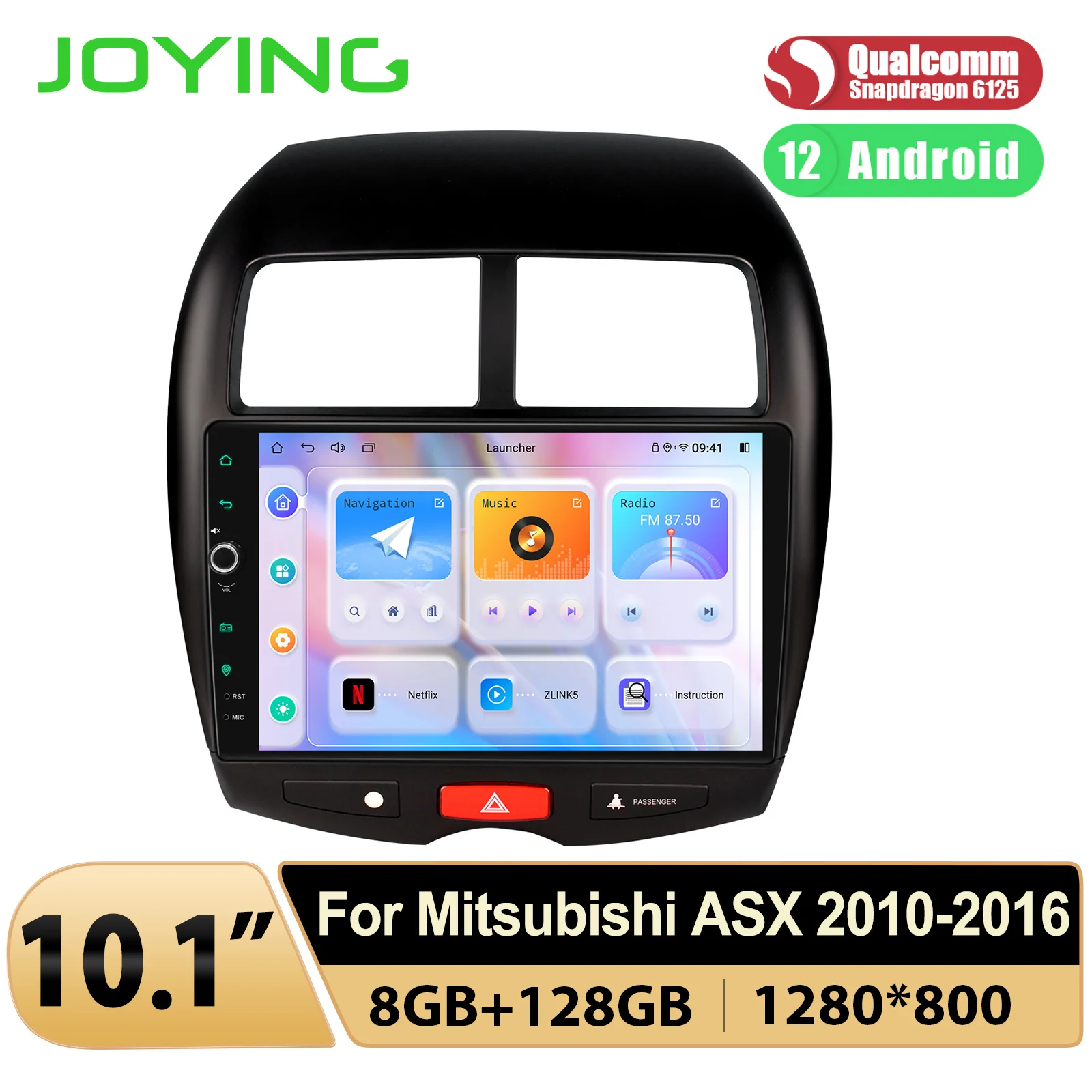 

JOYFORWA 10,1 дюймовый GPS-навигатор, автомобильное радио, стерео для Mitsubishi ASX 2010-2016 с Apple Carplay Android авто