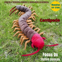 Realistic Centipede High Fidelity Millipede Plushie Scolopendra heros Plush Toys Lifelike Animals Simulation Stuffed Doll Toy