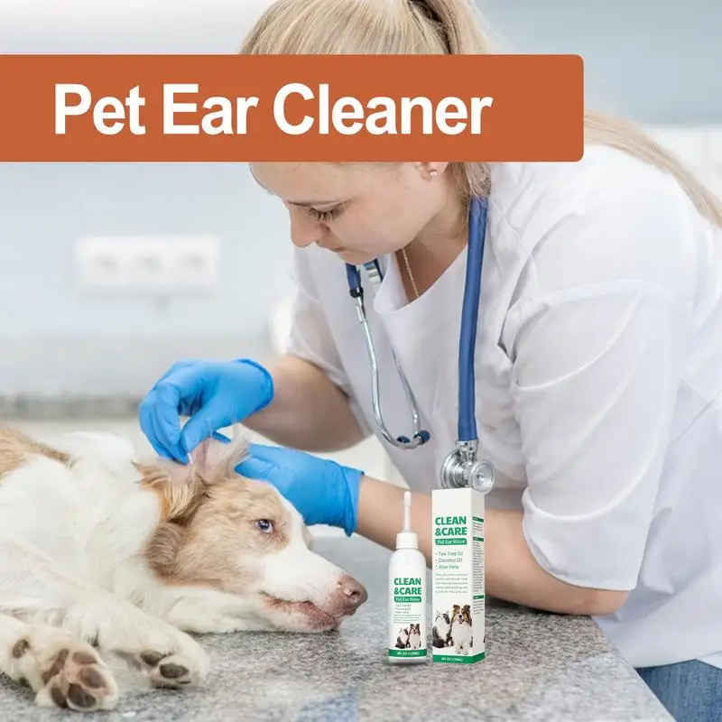 Dog Ear Cleaning Solution Non-irritating Dogs Ear Solution Dog Ear Cleaner Effective Dog Ear Wash Cat Ear Cleaner Pet Supplies