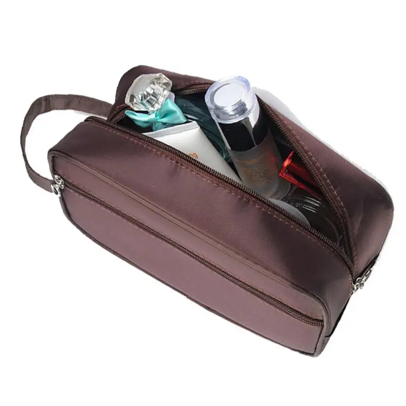 Portable Toiletry Bag Canvas Travel Toiletry Organizer Water-resistant Shaving Bag for Toiletries Accessories Makeup Pouch