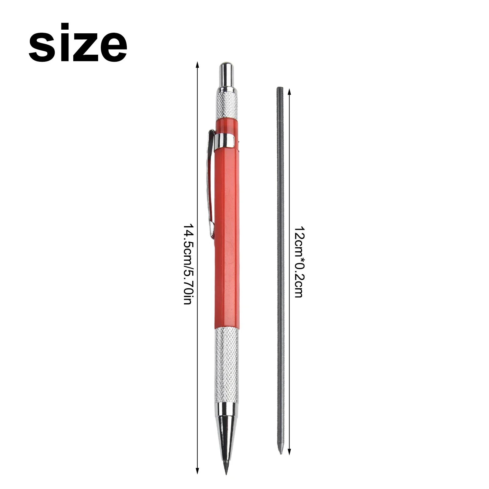 12Pcs/set Welders Pencil Silver Streak Refills Metal Marker Mechanical Welding Pencil Pipefitters Fabrication Red Tool Parts