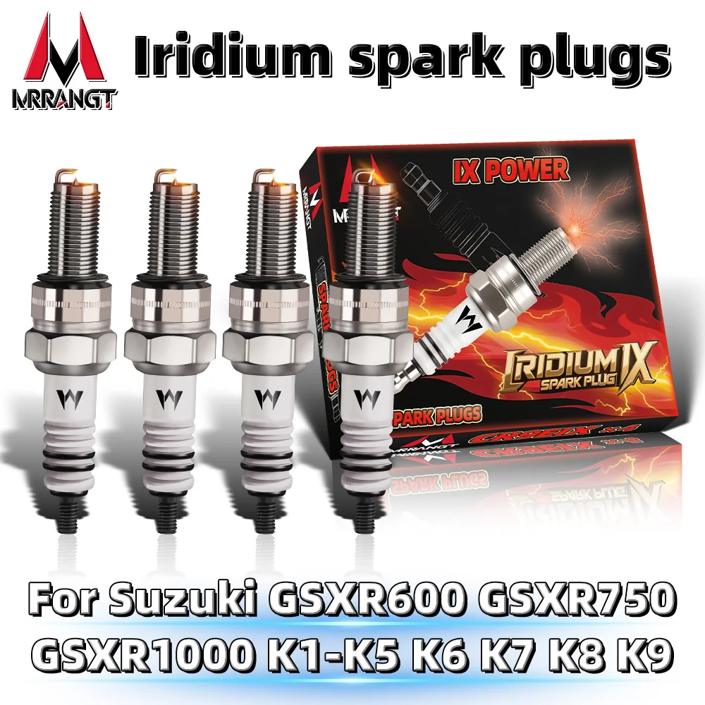 

MRRANGT Iridium Spark Plugs Fit For Suzuki GSXR600 GSXR750 GSXR1000 GSX-R 600 750 1000 2001-2009 K1 K2 K3 K4 K5 K6 K7 K8 K9