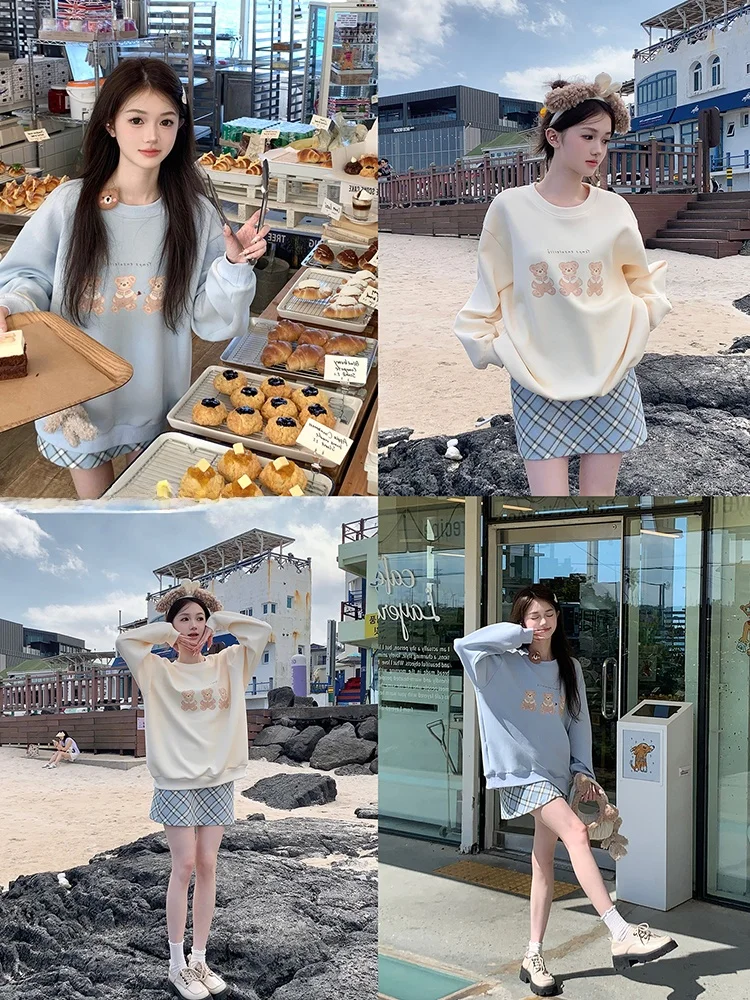 

Acaine Mary Red Tea Plaid Skirt Women's Autumn Vintage Sle f-length Skirts Spring New Arrival Ladies Faion