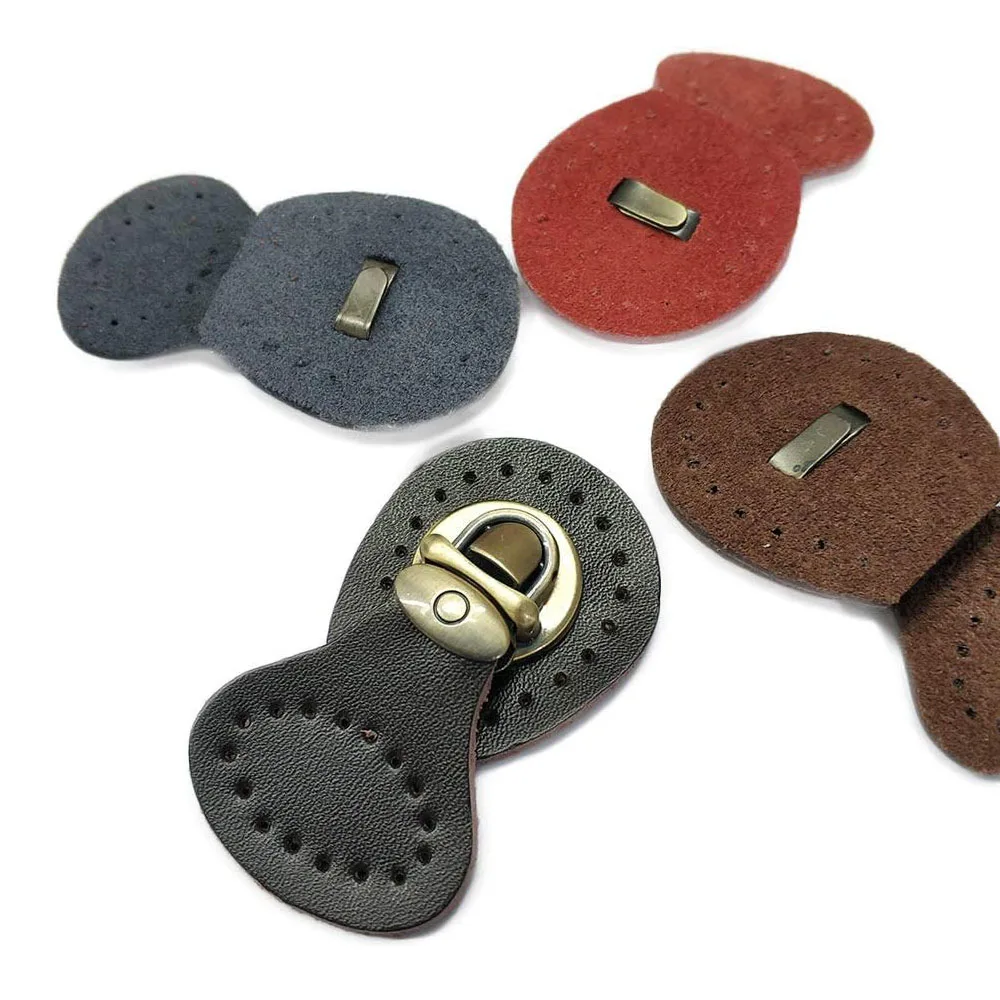 Genuine Leather Bag Lock Magnetic Button Fasteners Snap Buckles Replacement Handmade Bag DIY Clasp Accessories KZ0253