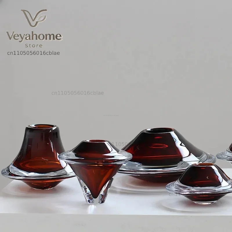 Creative Gyroscope Shaped Glass Vase Floral Vases Desk Decoration Flower Arrangement Hydroponics Flower Pots Modern Home Decor