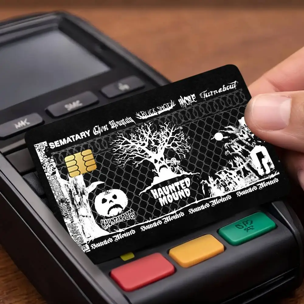 Sematary Haunted Mound Harold Credit Card Public Transportation Cards Protective Sticker Waterproof Card Face Decoration 4PCS