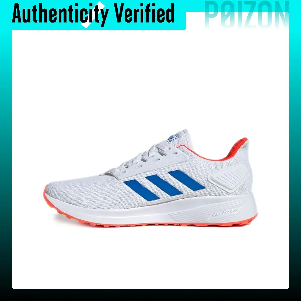 Adidas Duramo 9 Running Shoes Men's Low-top White Blue Orange EG8665