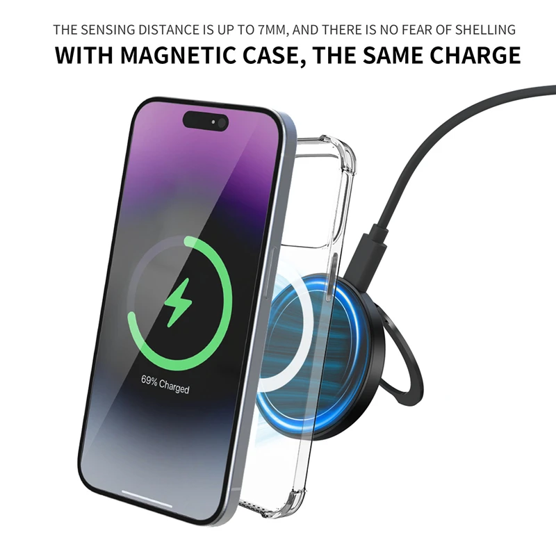 

Беспроводное магнитное зарядное устройство 15 Вт Cyberdock с подставкой для телефона для Magsafe iPhone 12-17, Apple & Samsung Watch 2-8, Airpods Pro