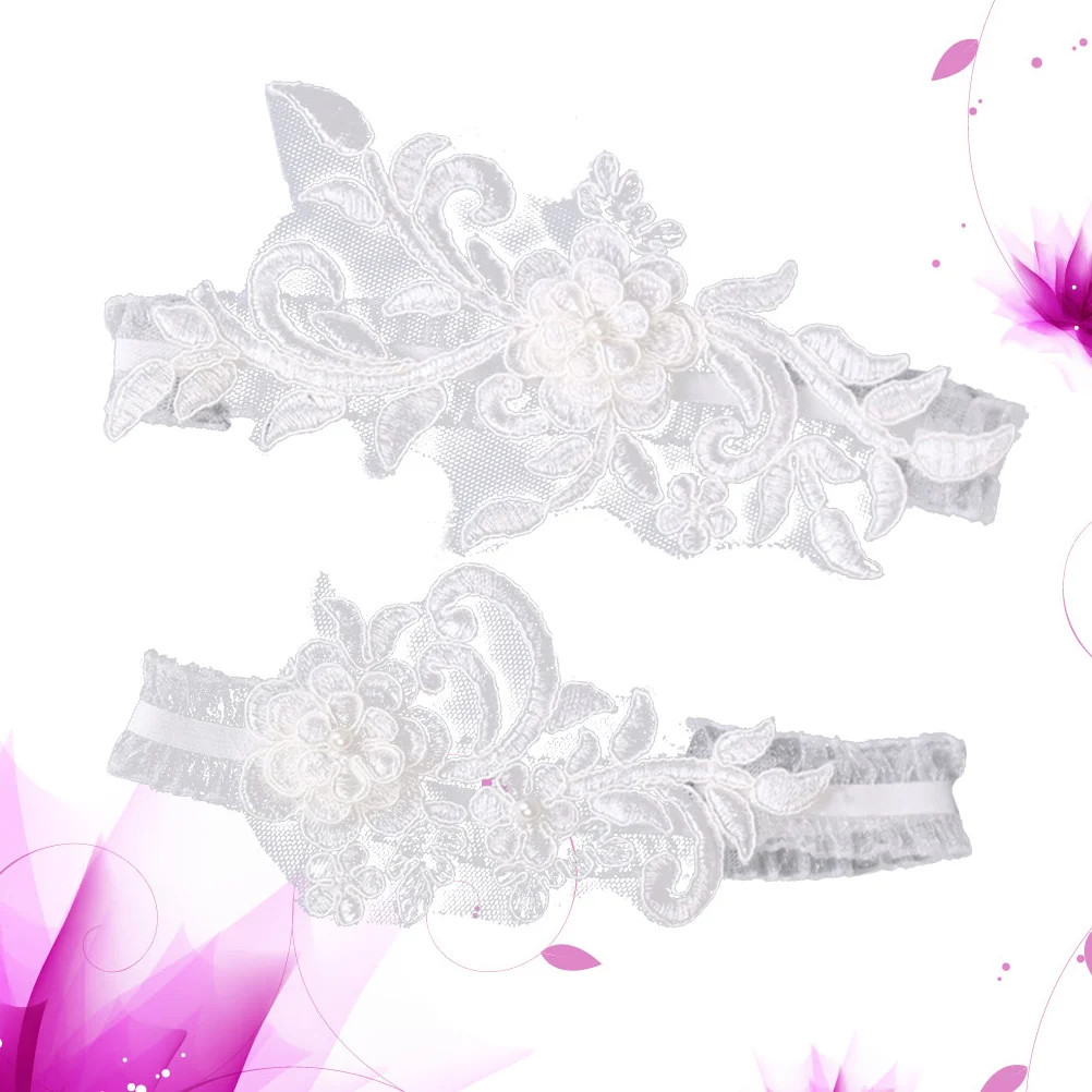 Jarretelles de mariée réglables pour ceinture de cuisse, 60Cm, 16-23 pouces, accessoire floral pour bal de promo, fête de mariage, 1 pièce