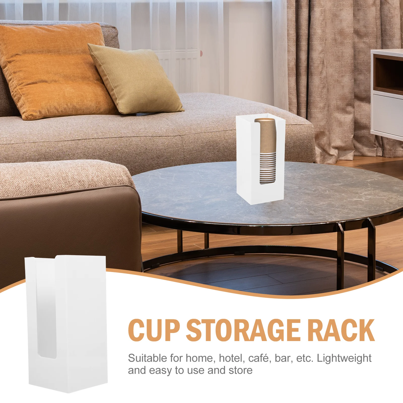 

Acrylic Disposable Holder Paper Cup ganizer Bucket Storage Rack for Office Home Decor Long Lasting Use Water Cup Storage