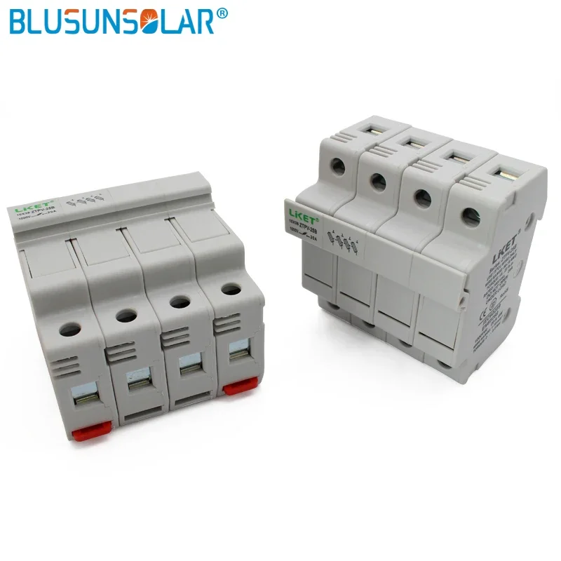 BLUSUNSOLAR 1000V DC 10x38mm Solar PV Sicherung Halter Mit Vier Sicherung für Solar System Schutz