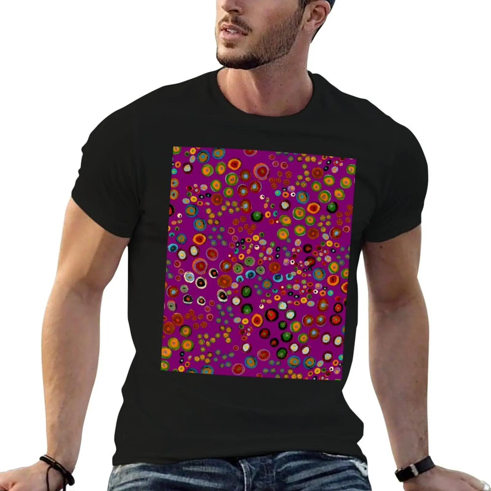 enCHANTment spirals on fuchsia T-Shirt hippie clothes for a boy t shirt men 100℅ cotton