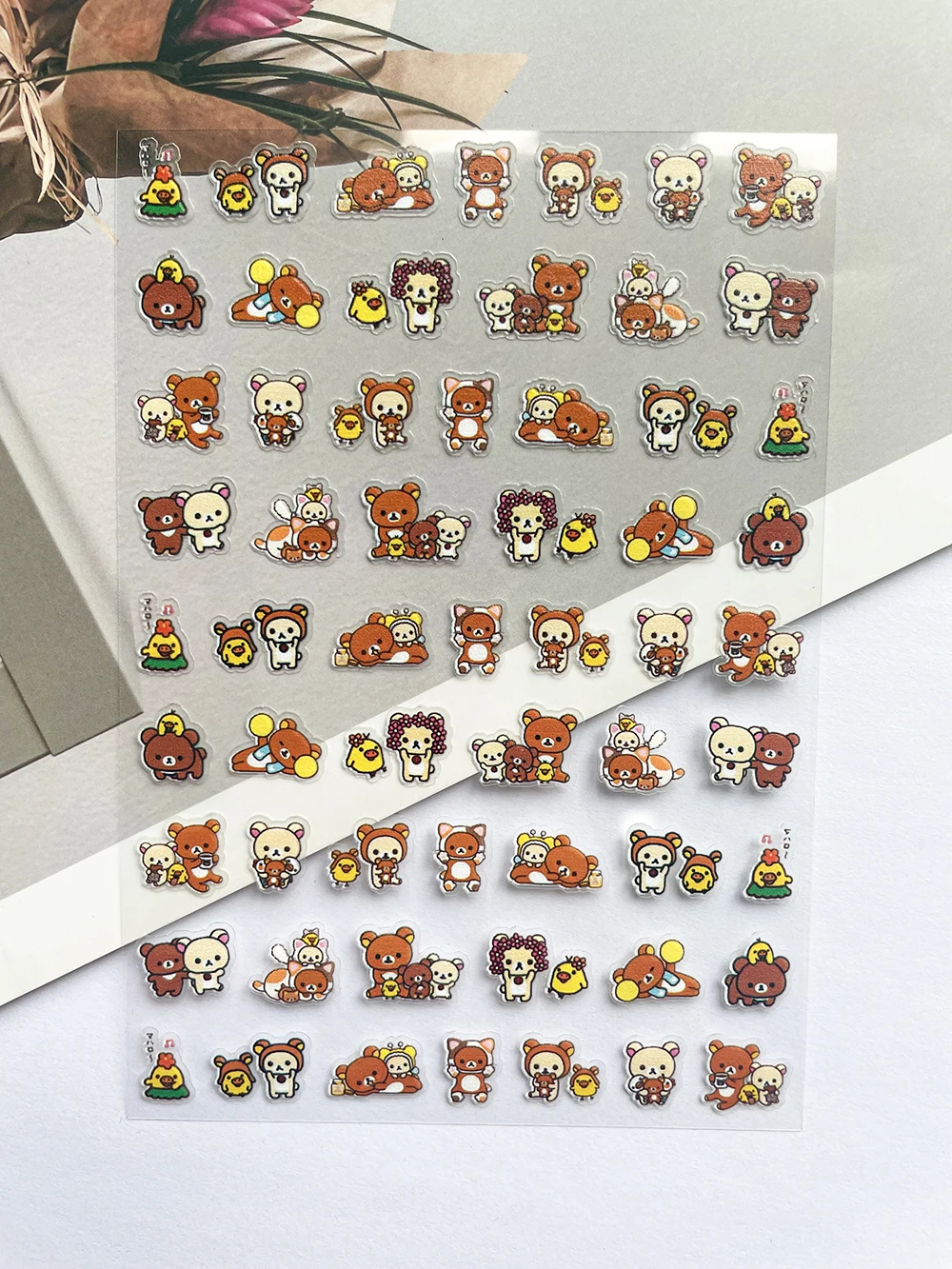 Mini PVC Rilakkuma Erdbeere Poster Waren Aufkleber Nail art Wasserdicht Nette Dekor Make-Up Schreibwaren Box Laptop Aufkleber Geschenk – Detail 6