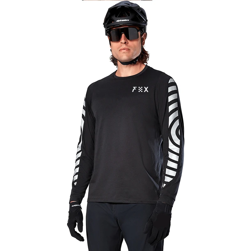 2026 MTB Trikot Herren Radsport-Shirt Bike Motocross Trikot Downhill Trikot Enduro MTB Team Trikot Langarm – Detail 11
