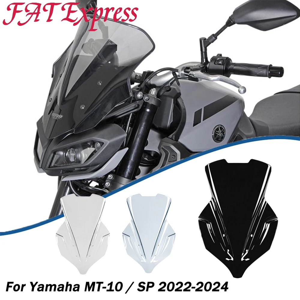 

Motorcycle Accessorie Touring Windshield Visor Windscreen For Yamaha MT-10 SP MT10 MT 10 2022 2023 2024 Wind Deflector Shield