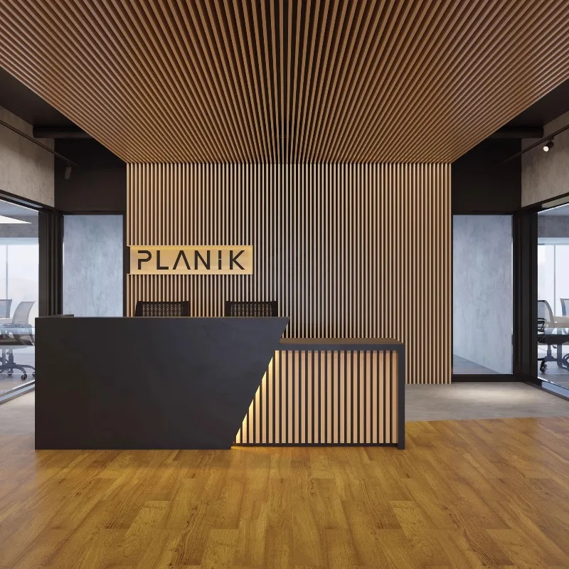 Company front desk, reception desk, clothing store, black cash register, dental counter, hotel catering shop, bar table