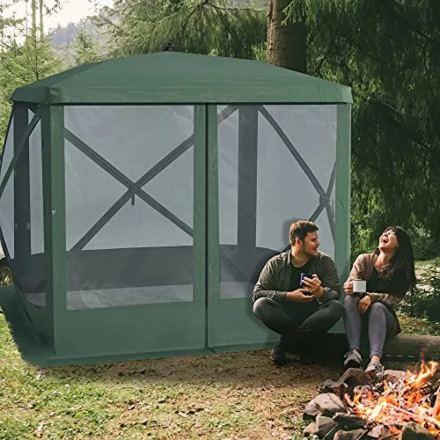 Pop Up Camping  Gazebo Sn Shelter Tent with Single Person Easy Set-Up Ventilating Mesh Portable Carry Bag for Outdoor Camping P