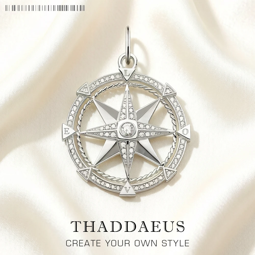 

Wheel Star Pendant Fine Glam 925 Sterling Silver Jewelry Europe Accessories Soul Trendy Gift For Woman Men