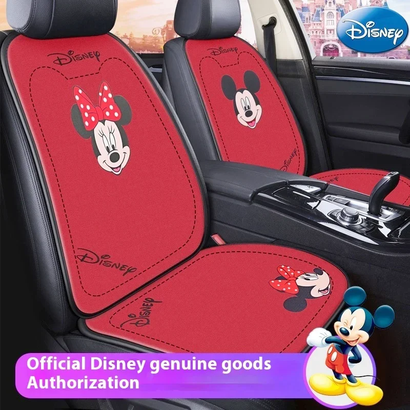 Cute Disney Mickey Minnie Car Interior Seat Cushion All-season Anti-slip Car Accessories Ladies Seat Cover Car Cushion Gift