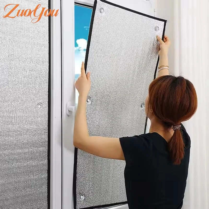 

Sunshade Window Insulation Film for Balcony Double Layer Aluminum Foil Board Anti-UV Glass Window Film Thickened Home Decortion