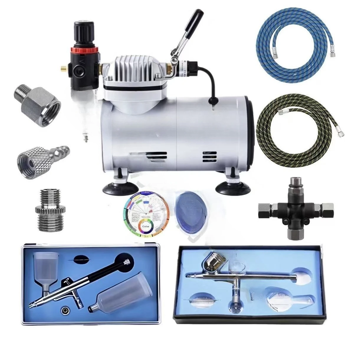 Cross-border air pump painting piston type painting mold mini silent air compressor coloring tool