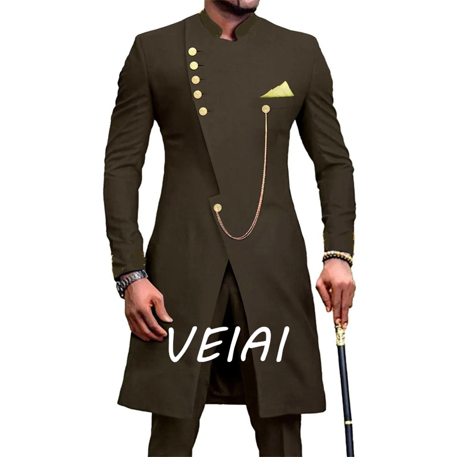 

CustomizedBlazers for Men 2023 2 Piece(Coat+Pants) White Stand Lapel Wedding Suit Groomsmen Slim Fit Spring Formal Business Cost