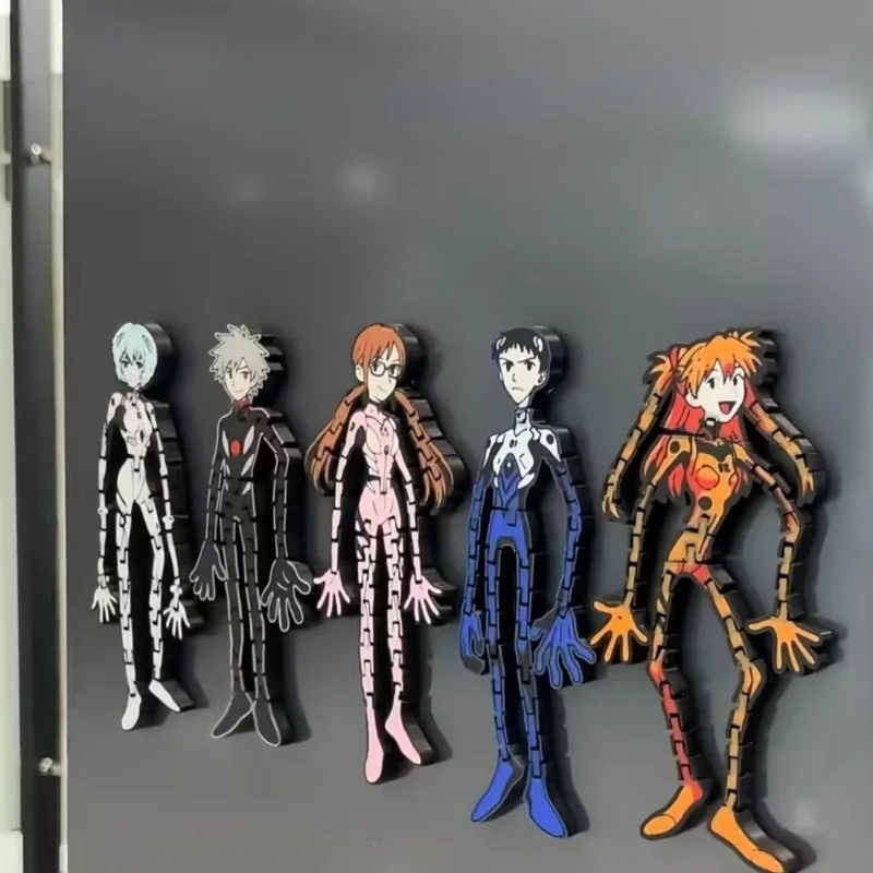 EVANGELION Ayanami Rei figura imanes de nevera Anime muñecas transformables imanes de nevera para decoración del hogar pizarra foto regalo