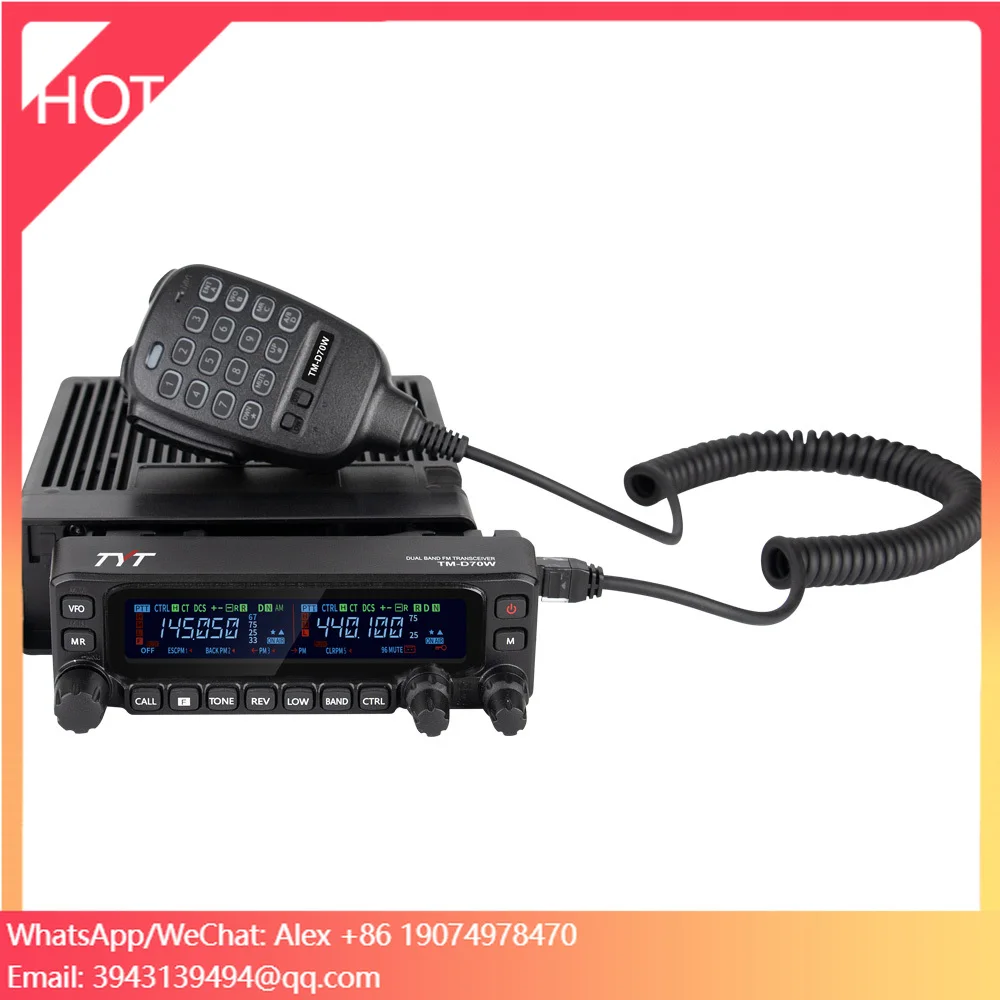 

TYT TM-D70W VHF UHF 70W Long Range High Power Communications Radio TM-281A TM-481A FM Transceiver Mobile Car Radio Station