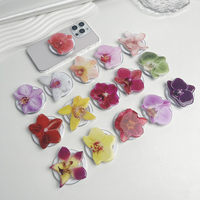 Orchid Acrylic Socket Grip Cymbidium Custom Phone Holder Folding Ring For Magsafe IPhone Mac Samsung Safe Ring Finger Expanding