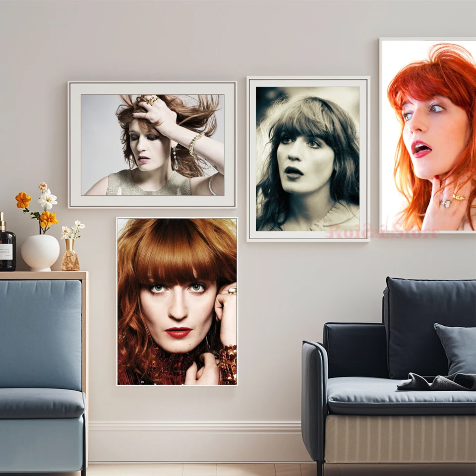 Florence Welch Poster Wall Art Canvas Art Prints For Cafe Dormitory Gril Room Decoration Painting Gift