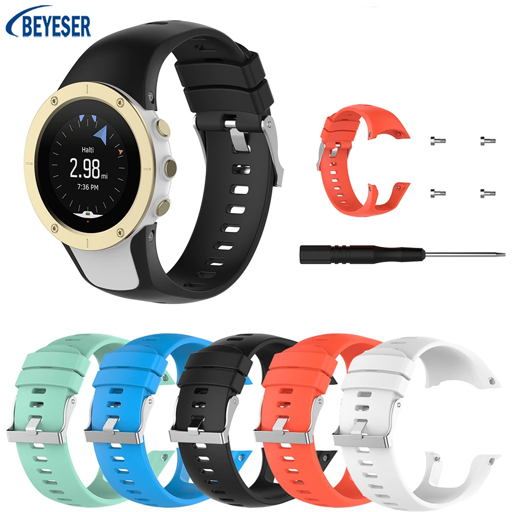 

For Suunto Spartan Trainer Wrist HR Silicone Sport Strap Smart Watch Replacem WatchBand For Suunto Cool Running Series