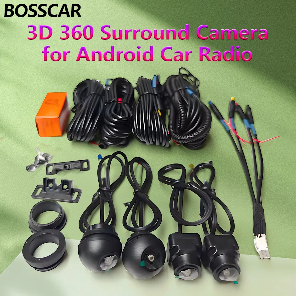 C1080P 360° Panoramic Camera HD Rear / Front / Left / Right 3D 360 Bird View Panoramic Accessories For Car Android Radio